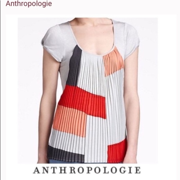 Anthropologie Tops - Anthro One September Top S Color Swatch Accordian